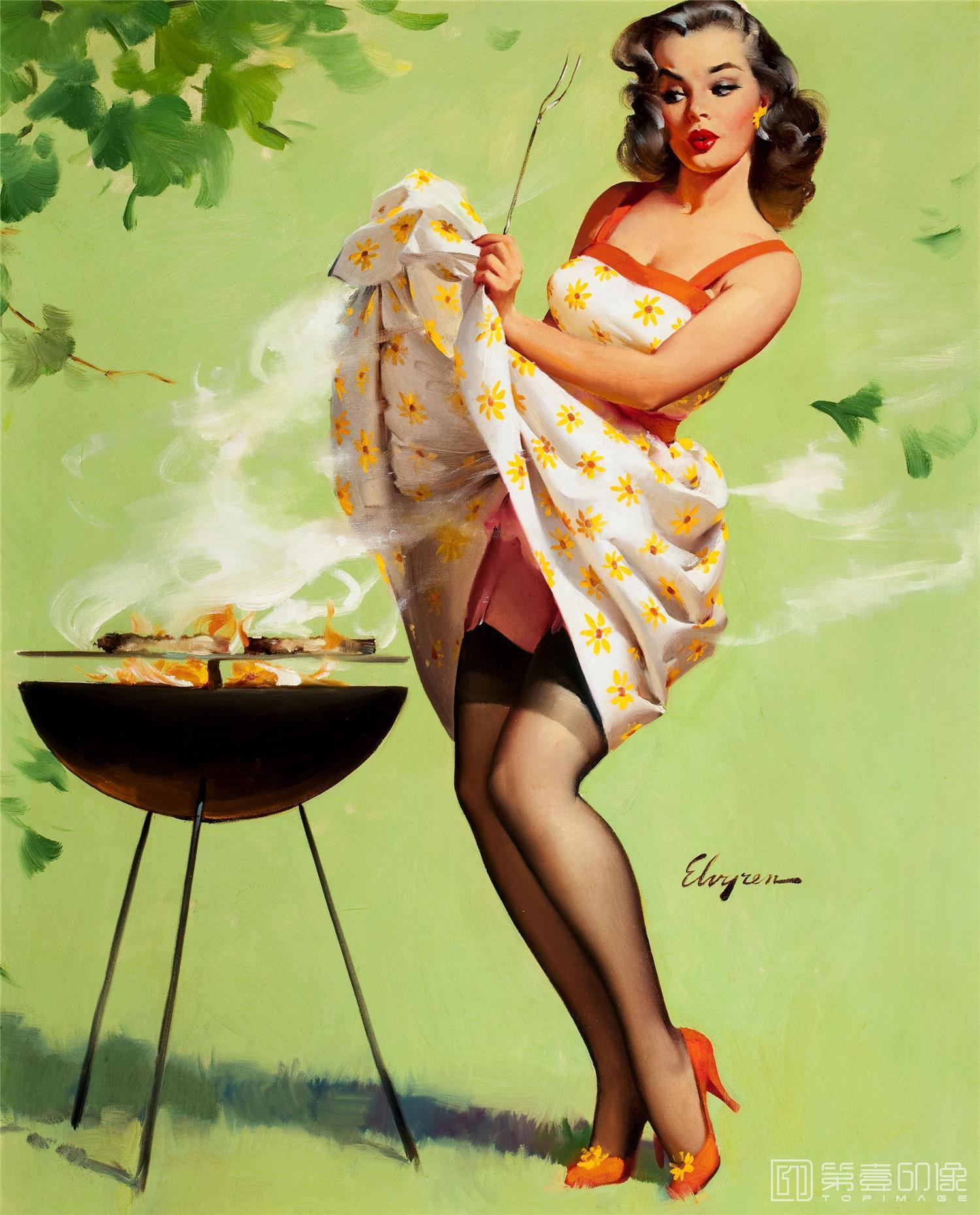 油画-吉尔·艾尔夫格雷恩 Gil Elvgren 作品集-125